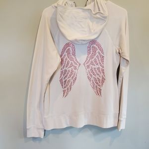 Victoria's Secret white zip up hoodie size large